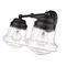 Z-Lite Vaughn 2 Light Vanity, Matte Black And Clear Seedy 736-2V-MB - alternate 4